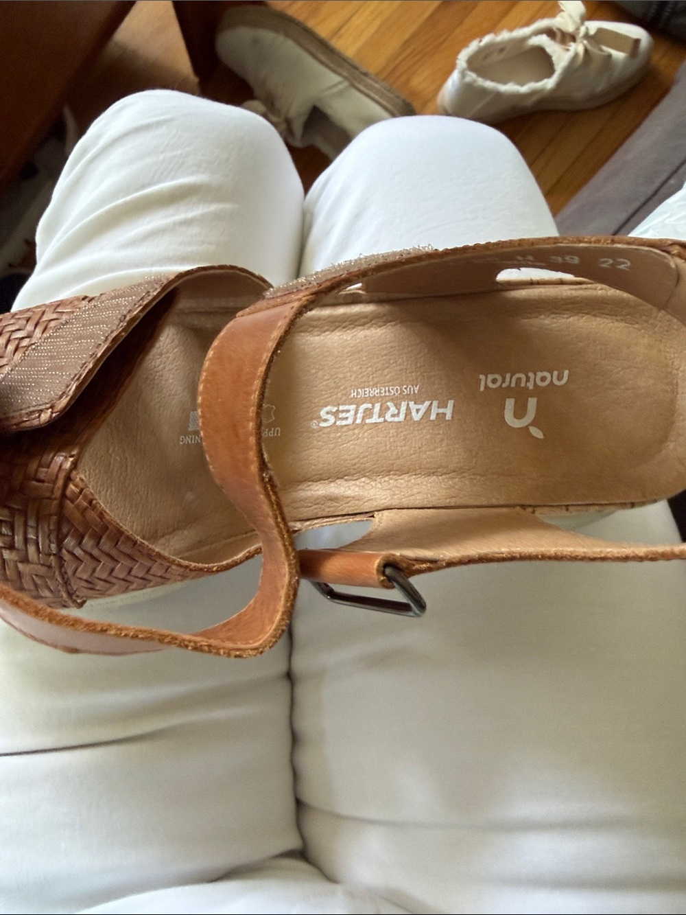 Brown Woven Strap Sandals - Picture 2 of 4